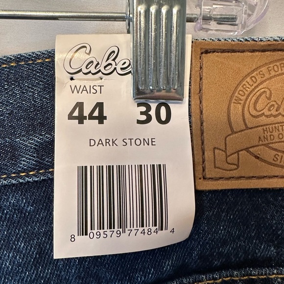 NWT Cabela’s Jeans Mens 44x30 Indigo Dark Stone Hiking Faced Upland Jeans - Picture 11 of 11